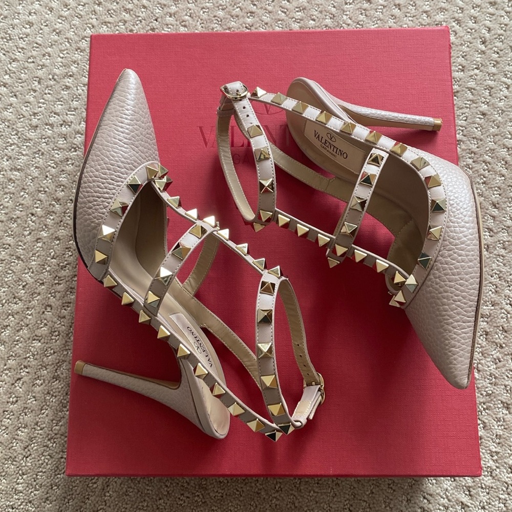 Valentino Rockstud Ankle Strap Pump 100mm